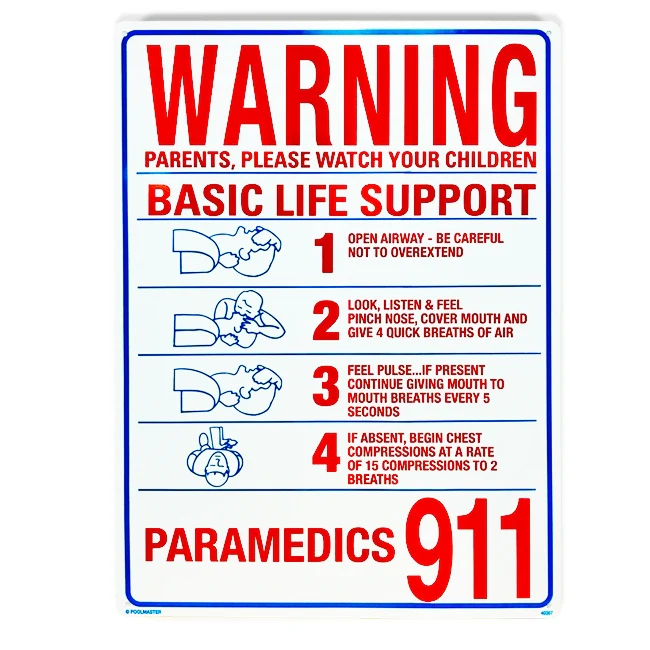 18"x24" Basic Life Support Warning Sign
