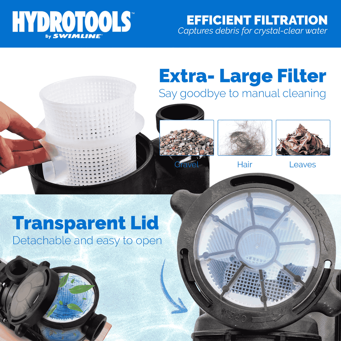 Hydrotools 1.5-HP Variable Speed Above Ground Pool Pump - Vertical Discharge - Image 9