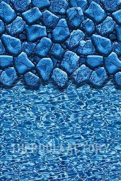 12'x18' Oval Overlap Boulder Swirl Liner - 25 Gauge