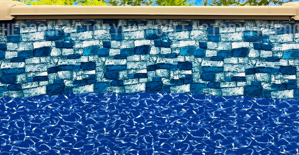15'x26' Oval Overlap Bluestone Liner - 30 Gauge - Image 2