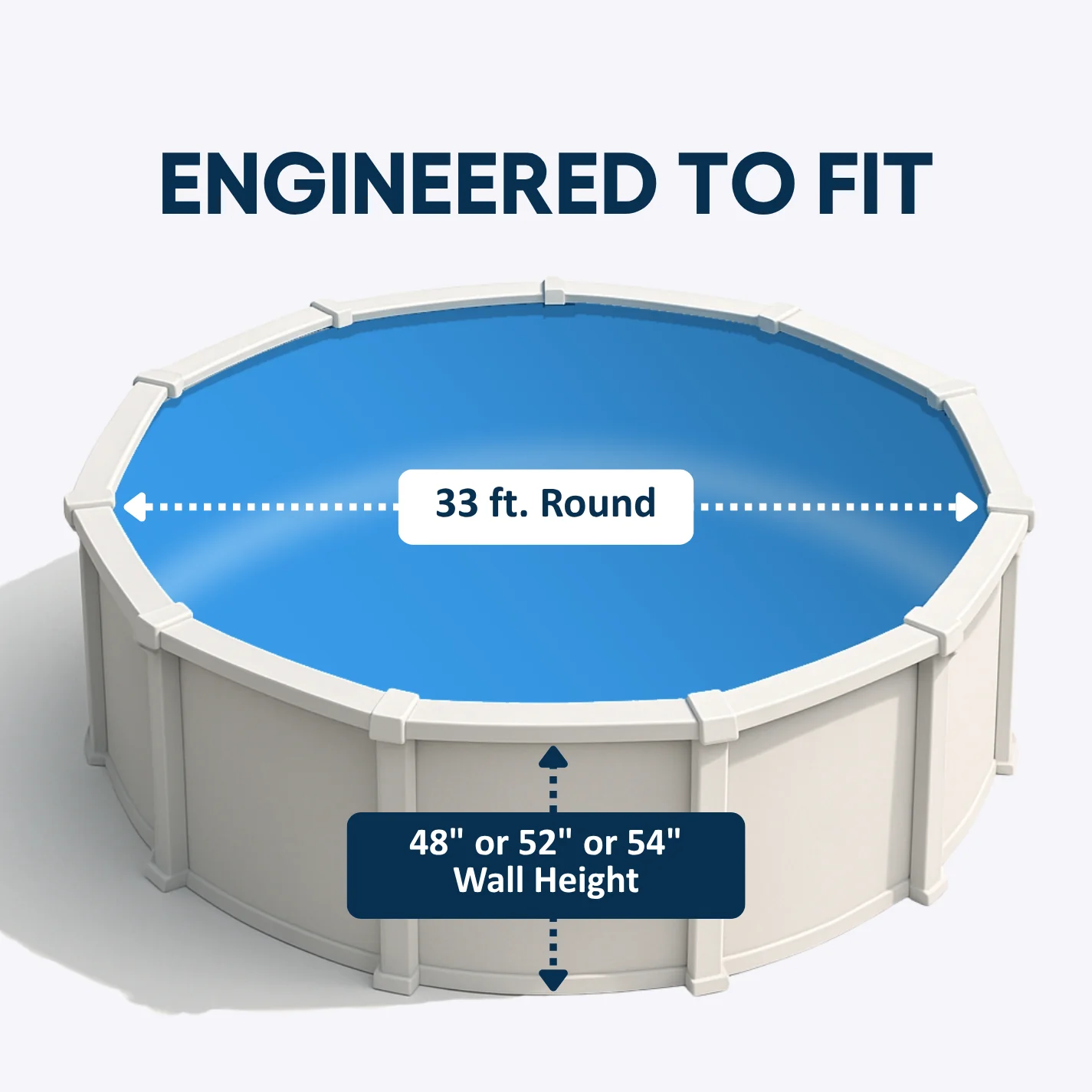 33' Round Overlap Blue Liner - 30 Gauge - Image 4