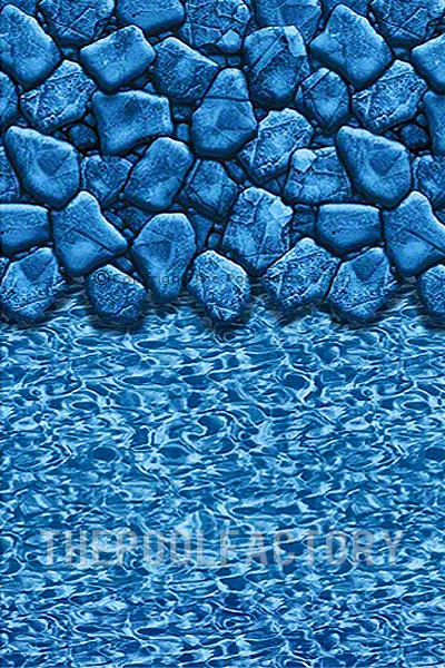 8'x19' Oval Overlap Boulder Swirl Liner - 25 Gauge