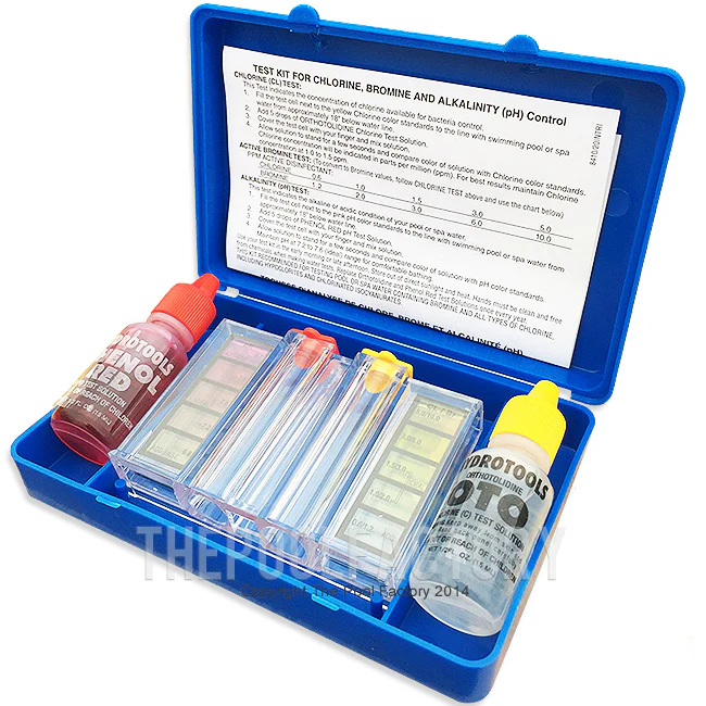 HydroTools Deluxe Dual Chlorine & pH Liquid Test Kit